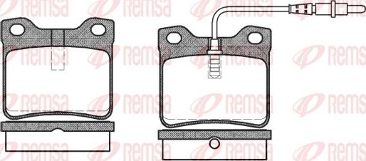 Remsa 0321.02 - Тормозные колодки, дисковые, комплект autosila-amz.com