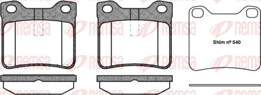 Remsa 0321.10 - Тормозные колодки, дисковые, комплект autosila-amz.com