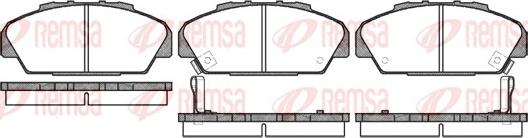 Remsa 0371.02 - Тормозные колодки, дисковые, комплект autosila-amz.com