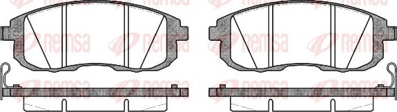 Remsa 0293.14 - Тормозные колодки, дисковые, комплект autosila-amz.com