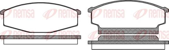 Remsa 0256.00 - Тормозные колодки, дисковые, комплект autosila-amz.com