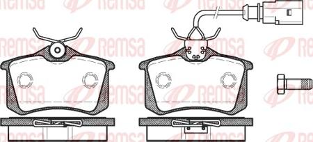 Remsa 0263.51 - Колодки тормозные задние со встроенным датчиком износа autosila-amz.com