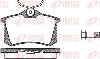 Remsa 0263.10 - Тормозные колодки, дисковые, комплект autosila-amz.com