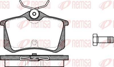 Remsa 0263.20 - Тормозные колодки, дисковые, комплект autosila-amz.com