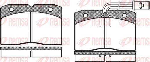 Remsa 0211.12 - Тормозные колодки, дисковые, комплект autosila-amz.com