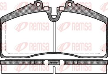 Remsa 0288.00 - Тормозные колодки, дисковые, комплект autosila-amz.com