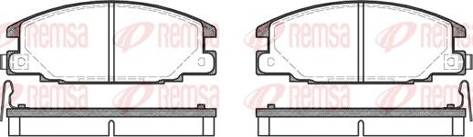 Remsa 0238.14 - Тормозные колодки, дисковые, комплект autosila-amz.com