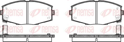 Remsa 0225.04 - Тормозные колодки, дисковые, комплект autosila-amz.com