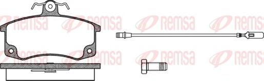 Remsa 0221.02 - Тормозные колодки, дисковые, комплект autosila-amz.com