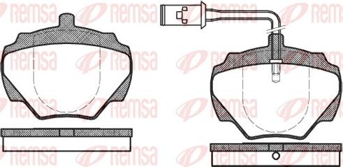 Remsa 0222.01 - Тормозные колодки, дисковые, комплект autosila-amz.com