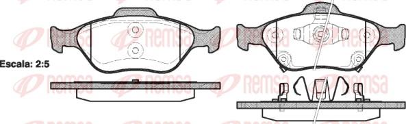 Remsa 0766.12 - Тормозные колодки, дисковые, комплект autosila-amz.com