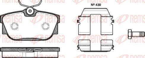 Remsa 0767.10 - Тормозные колодки, дисковые, комплект autosila-amz.com