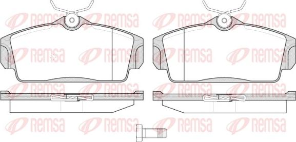 Remsa 0704.10 - Тормозные колодки, дисковые, комплект autosila-amz.com