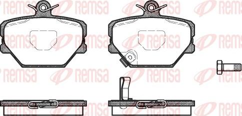 Remsa 0705.02 - Тормозные колодки, дисковые, комплект autosila-amz.com