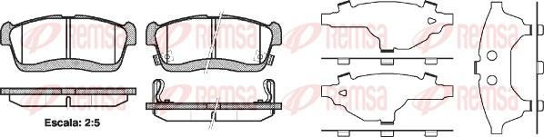 Remsa 0724.42 - Тормозные колодки, дисковые, комплект autosila-amz.com