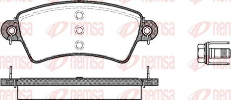 Remsa 0726.00 - Тормозные колодки, дисковые, комплект autosila-amz.com