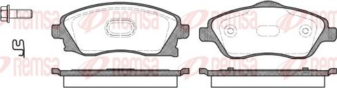 Remsa 0774.12 - Тормозные колодки, дисковые, комплект autosila-amz.com