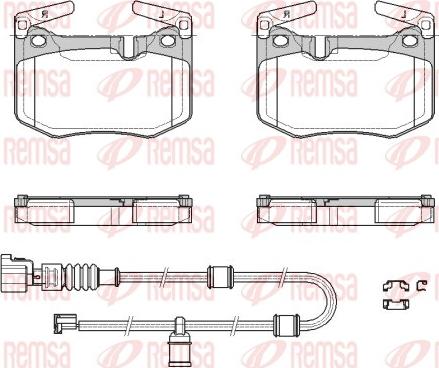 Remsa 1979.02 - Тормозные колодки, дисковые, комплект autosila-amz.com