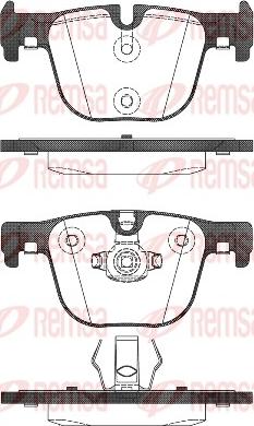 Remsa 1493.00 - Тормозные колодки, дисковые, комплект autosila-amz.com