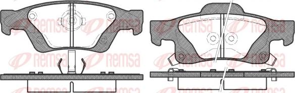 Remsa 1446.02 - Тормозные колодки, дисковые, комплект autosila-amz.com