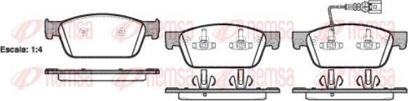 Remsa 1440.01 - Тормозные колодки, дисковые, комплект autosila-amz.com