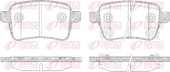 Remsa 1450.12 - Тормозные колодки, дисковые, комплект autosila-amz.com