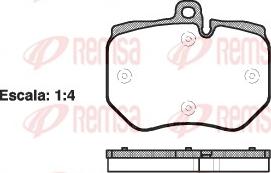 Remsa 1400.00 - Тормозные колодки, дисковые, комплект autosila-amz.com