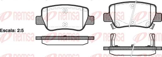 Remsa 1403.02 - Тормозные колодки, дисковые, комплект autosila-amz.com