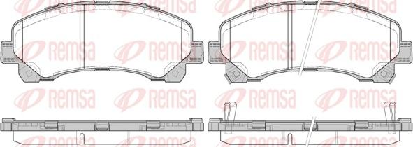 Remsa 1407.00 - Тормозные колодки, дисковые, комплект autosila-amz.com