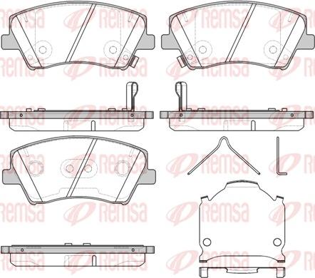 Remsa 1412.04 - Тормозные колодки, дисковые, комплект autosila-amz.com