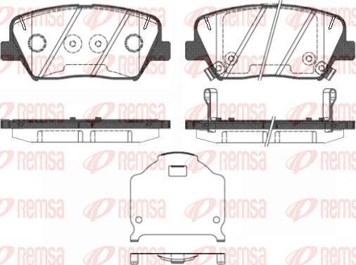 Remsa 1412.02 - Тормозные колодки, дисковые, комплект autosila-amz.com