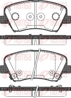 Remsa 1412.32 - Тормозные колодки, дисковые, комплект autosila-amz.com