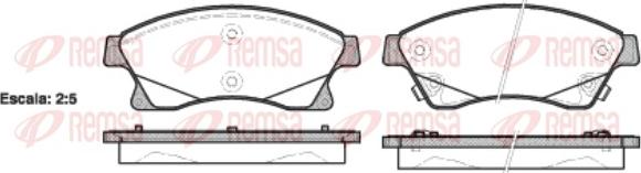 Remsa 1431.12 - Тормозные колодки, дисковые, комплект autosila-amz.com