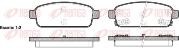 Remsa 1432.02 - Тормозные колодки, дисковые, комплект autosila-amz.com