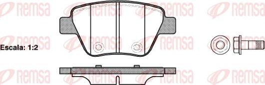 Remsa 1420.00 - Тормозные колодки, дисковые, комплект autosila-amz.com