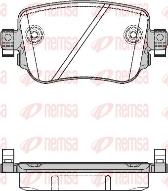 Remsa 1549.08 - Тормозные колодки, дисковые, комплект autosila-amz.com