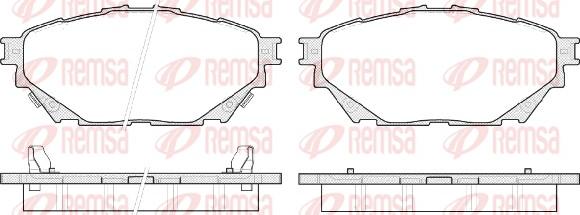 Remsa 1544.04 - Тормозные колодки, дисковые, комплект autosila-amz.com