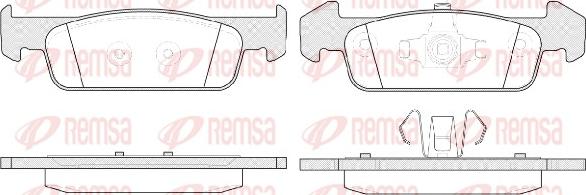 Remsa 1540.10 - Тормозные колодки, дисковые, комплект autosila-amz.com