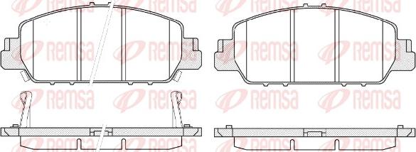 Remsa 1548.02 - Тормозные колодки, дисковые, комплект autosila-amz.com