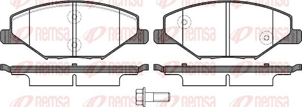 Remsa 1553.00 - Тормозные колодки, дисковые, комплект autosila-amz.com