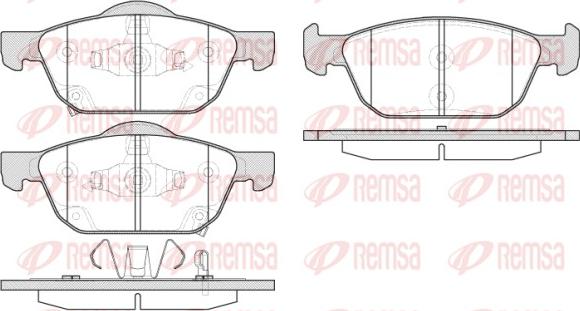 Remsa 1552.02 - Тормозные колодки, дисковые, комплект autosila-amz.com