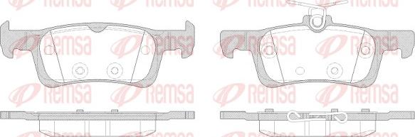 Remsa 1563.00 - Тормозные колодки, дисковые, комплект autosila-amz.com