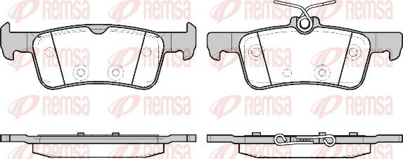 Remsa 1563.20 - Тормозные колодки, дисковые, комплект autosila-amz.com