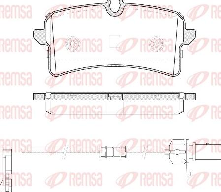 Remsa 1505.12 - Тормозные колодки, дисковые, комплект autosila-amz.com