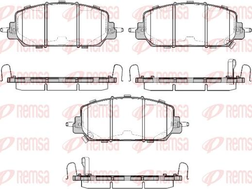 Remsa 1508.22 - Тормозные колодки, дисковые, комплект autosila-amz.com