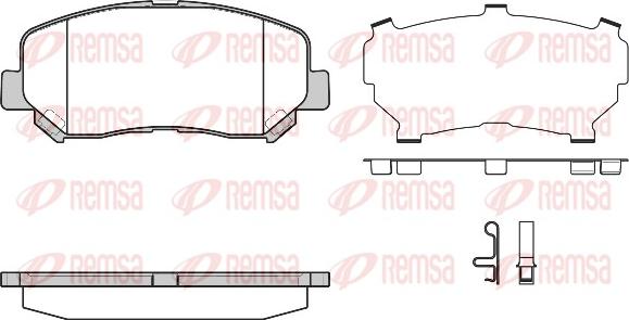 Remsa 1513.24 - Тормозные колодки, дисковые, комплект autosila-amz.com