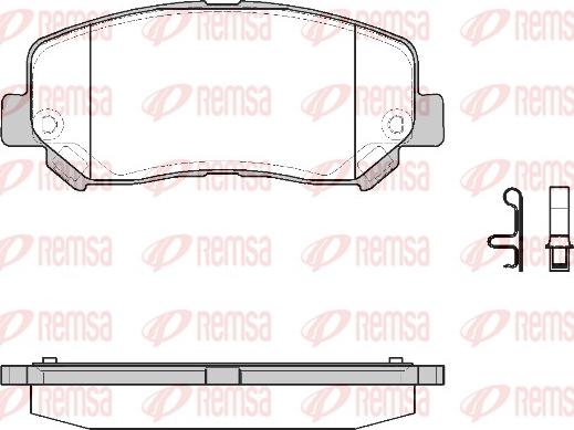 Remsa 1513.22 - Тормозные колодки, дисковые, комплект autosila-amz.com