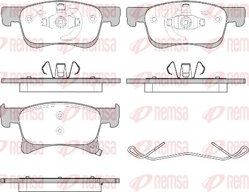 Remsa 1580.02 - Тормозные колодки, дисковые, комплект autosila-amz.com