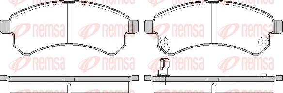 Remsa 1581.01 - Тормозные колодки, дисковые, комплект autosila-amz.com