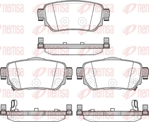 Remsa 1582.02 - Тормозные колодки, дисковые, комплект autosila-amz.com